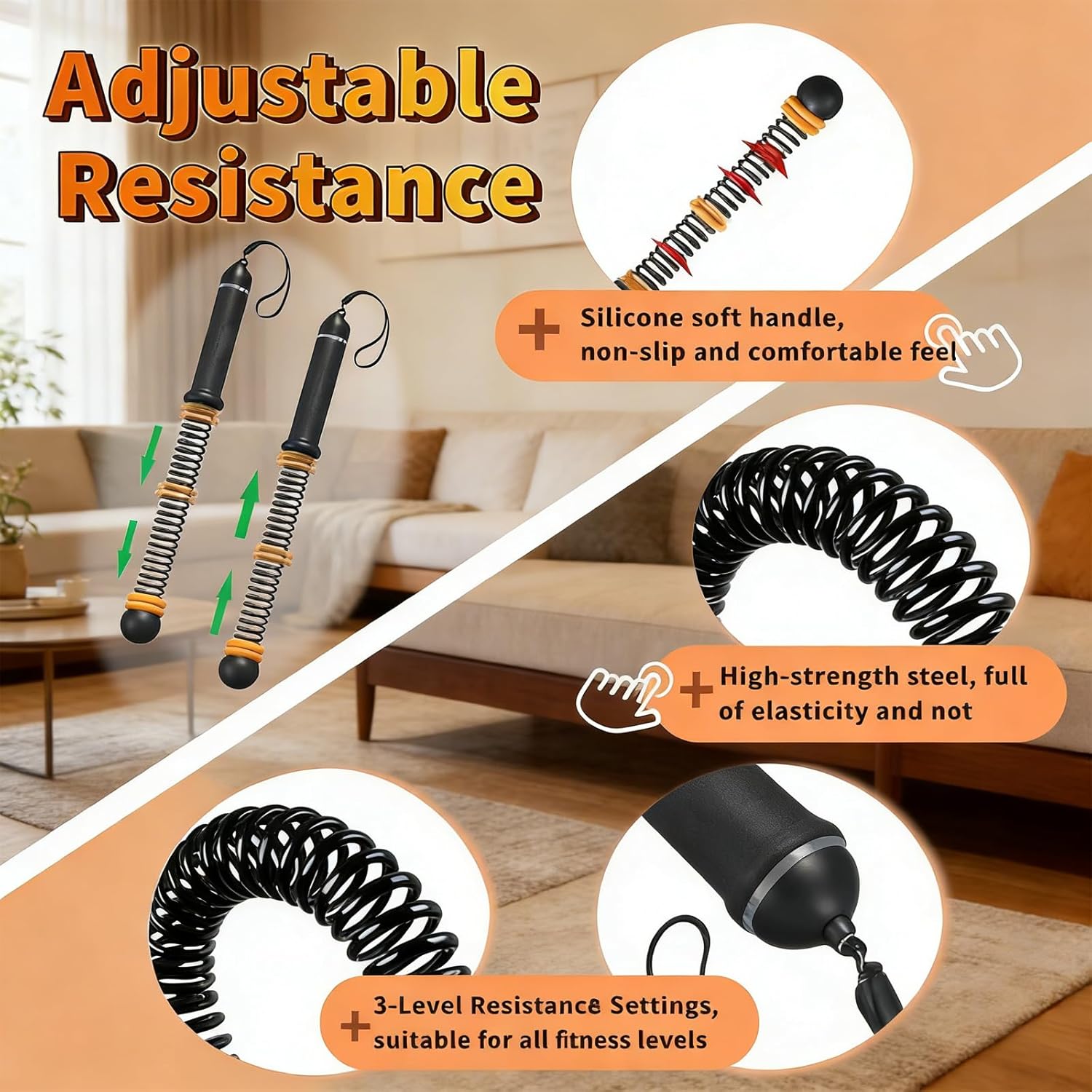 New Upgrade 2PCS Weighted Cordless Battle Ropes - Quiet Ropeless Training Rope for Home Gym, Strength & HIIT Workouts. Portable, Noise-Free Full-Body Exercise Equipment. New Upgrade 2PCS Weighted Cordless Battle Ropes - Quiet Ropeless Training Rope for Home Gym, Strength & HIIT Workouts. Portable, Noise-Free Full-Body Exercise Equipment.