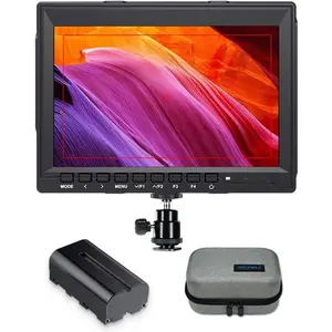 FW759 7 Inch DSLR Camera Field  with F550 2200mAh  and Bag 400nit  Video Assist Slim IPS 1280x800 4K HDMI 1080p