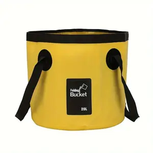20L Foldable Water Bucket, Portable Water Storage Bucket with Handle, Durable Water Bucket for Camping, Fishing, Travel & Outdoor Gardening, Folding Bucket