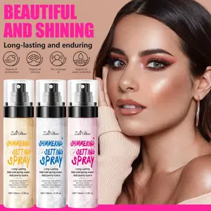 Shimmering Setting Spray 24-Hour Makeup Lock Waterproof Sweatproof Fine Mist Film Moisturizing Oil Control Long Lasting Universal for Dry Oily Skin 100G - Cosmetic