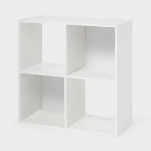 11" 4 Cube Book Shelf White - Brightroom