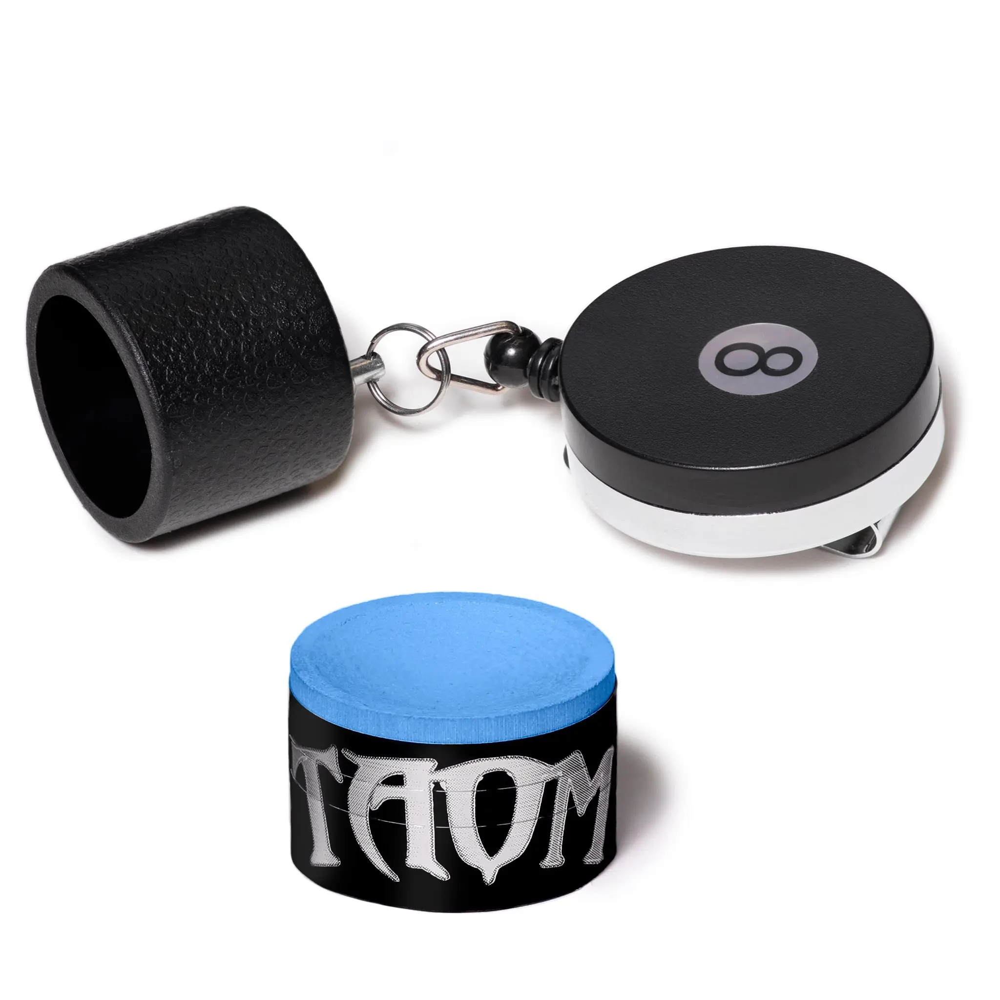 Taom Billiard V10 Chalk Blue 1 pc w/Retractable Chalk Holder Taom Billiard V10 Chalk Blue 1 pc w/Retractable Chalk Holder