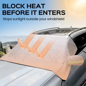 4-Layer Magnetic Car Windshield Cover – All Weather Protection for SUVs | Snow, Ice & Sun Shield, Easy Install