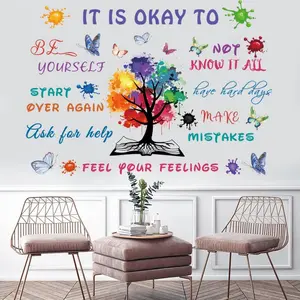 Colorful Inspirational Quote Wall Decal, Motivational Vinyl Sticker for  Room, Positive Saying for , Classroom Decor,  Set