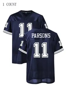 Men's American Football Jersey - Breathable Athletic Top,  V-Neck, Short Sleeve, Loose Fit for Casual, Streetwear & Sports Activities