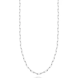 Solid 925 Sterling Silver Italian 2mm Paperclip Link Chain Necklace for Women, Made in Italy