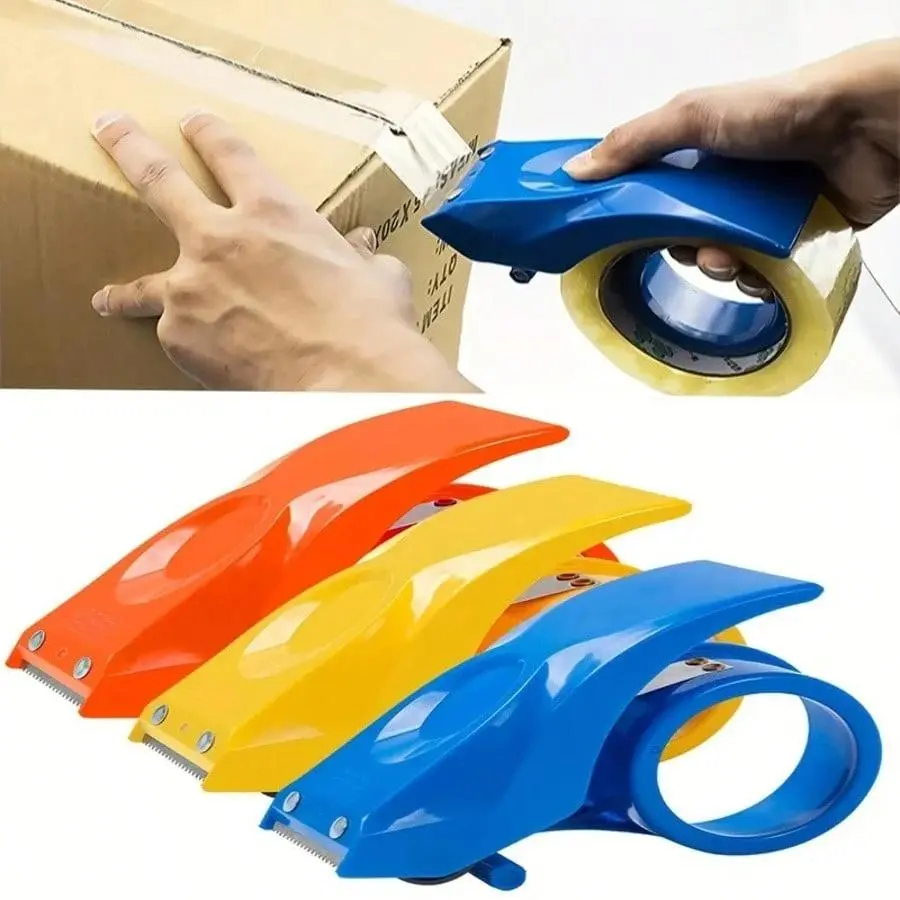 Heavy Duty Shipping Tape Dispenser Reusable Replaceable Plastic Tape Cutter Sealing Tape Holder Manual Packing Parcel Machine