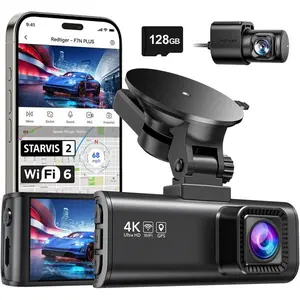 REDTIGER 4K Dash Cam Front Rear, STARVIS 2 Sensor, Free Card Included, 5.8GHz WiFi-20MB/s Fast Download, Dash Camera for Cars with GPS, WDR Night Vision, 170°Wide Angle, 24H Parking Mode(F7NP)