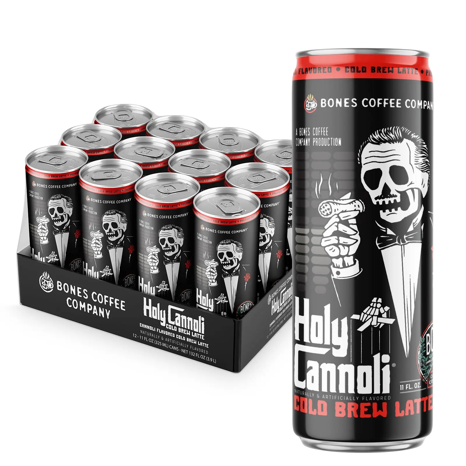 Bones Coffee Company | Holy Cannoli Cold Brew Latte Sweet Cream Cannoli 12 Pack Ready to Drink Bones Coffee Company | Holy Cannoli Cold Brew Latte Sweet Cream Cannoli 12 Pack Ready to Drink