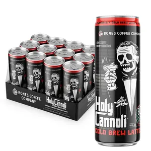 Bones Coffee Company | Holy Cannoli Cold Brew Latte Sweet Cream Cannoli 12 Pack Ready to Drink Bones Coffee Company | Holy Cannoli Cold Brew Latte Sweet Cream Cannoli 12 Pack Ready to Drink