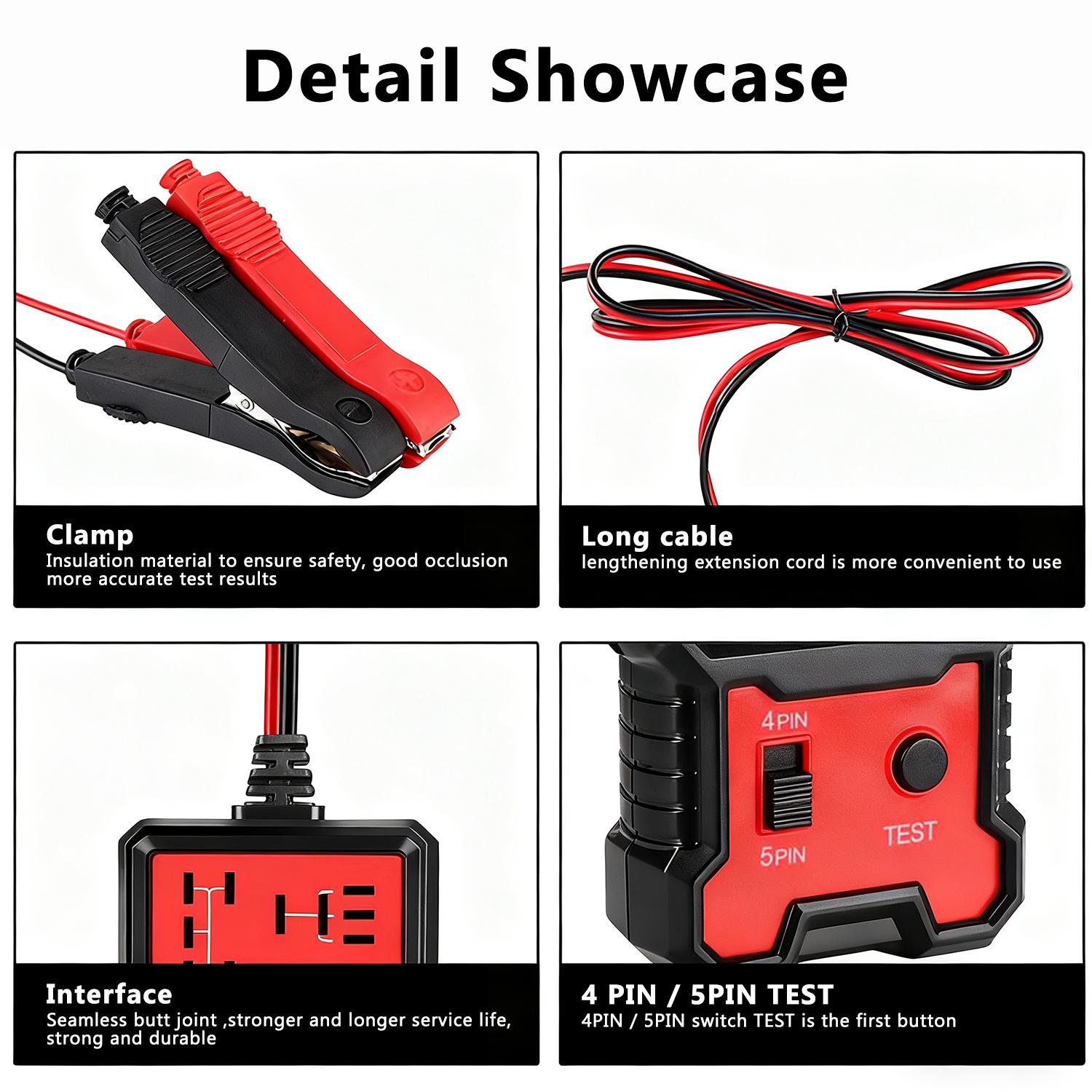 Car Automotive Circuit Tester, Car Relay Tester, Diagnostic, Portable Battery Diagnostic Checker Tool, Test and Measurement Tools, gift for men, Christmas gift