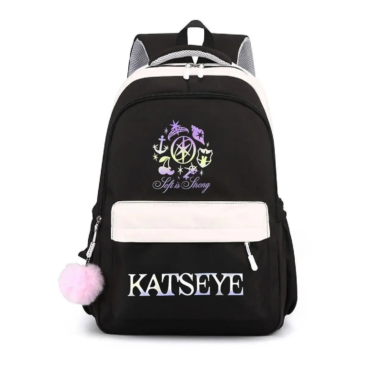 Girls School Backpacks Katseye Print Backpack Shouder Students Gifts Men Women Daily Bagpack Popular Street Cool Knapsack Bag