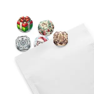 Set of Christmas pin buttons