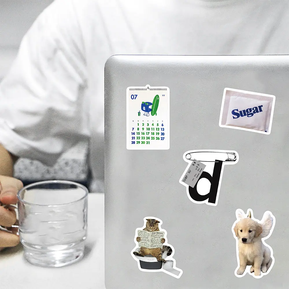 50pcs Aesthetic Vinyl Waterproof Stickers, Cute DIY Scrapbooking Accessories for Water Bottles, Laptops, Ideal for Stylish Girls