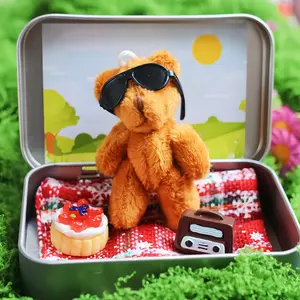 1pc Teddy Bear Picnic Gift, Teddybear Stuffed Animal, Pocket Teddy Bear Hug, Anxiety Bear Hug, Spring Summer Mini Bear, Cute Teddy Bear, Christmas Valentine's Day Graduation Gift