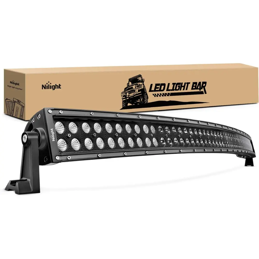 Nilight 50Inch 288W Curved LED Work Light Driving Fog Lamp LED Light Bar Offroad Lighting for SUV UTE ATV Truck 4x4 Boat LED Offroad Pods White LED led  light  Autos Vehicle Bulbs  dealsforyoudays, Led Car Lights, Light Bar Car