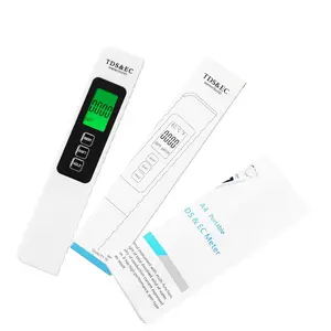 Digital Water Tester 2025   4 in 1 TDS Meter EC & Temperature(?C,?F) Meter, Accurate Water Testing Kits for Drinking Water Hydroponics Aquarium, RO/DI System, White