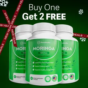 3 x Rosabella Moringa Powder Capsules (800mg) for Immune Support, Gut Health & Vitamins - Increase Focus & Memory,Reduce & Relieve Inflammation,Improve Gut Health,Boost immunity -120 Count Healthcare Dietary