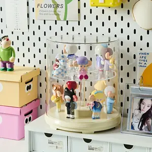 Display Stand for Blind Box Figures, Made of Acrylic. This Dustproof Storage And Showcase Unit Is Perfect for Collectibles And The Back-To-School Period