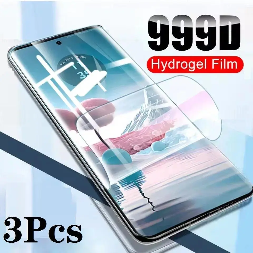3Pcs Hydrogel Film For Motorola Edge 50 40 60 Neo Pro Moto 60s 70 Edge 60 50 Fusion HD Screen Protector