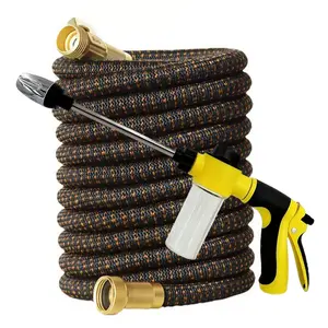 New Flexible Retractable Irrigation Hose - Magic Garden Hose with Spray Gun - High Pressure - Car Cleaning Tool - Plant Watering System with Adjustable Control Valve - Watering Nozzle - Gardening and Lawn Supplies