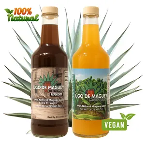 Herbalista Maguey Tarasco 2 Pack Bundle - Black Juice + Maguey Natural - Jugo De Maguey Tarasco Asado + Natural Extract 33.3 Fl oz (1 Liter) Each | All Natural, 100% Juice | Jugo de Maguey de Michoacan, Sabor Natural.