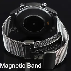 22mm Stainless Steel Magnetic Watch Band for Huawei Gt Series, Xiaomi Smartwatch S4/s3/s2/s1, Huami Amazfit Gtr Series