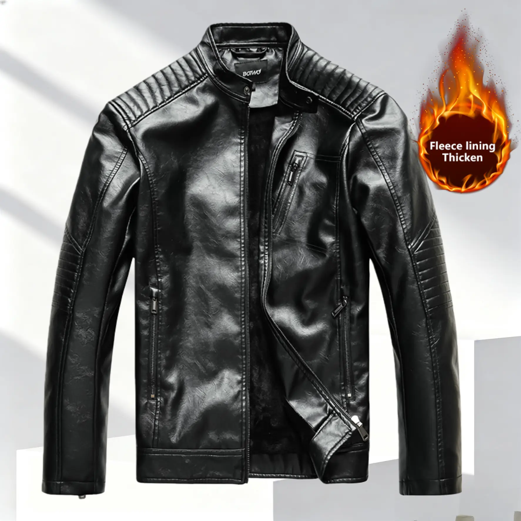 leather jacket men y2k - TikTok Shop