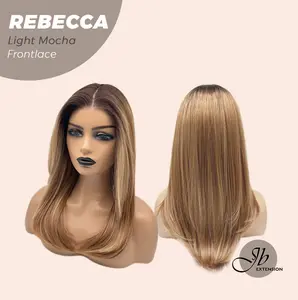 JBEXTENSION 20 Inches Long Women Pre-Cut Frontlace Glueless Wig REBECCA