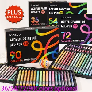 Acrylic Painting Gel Pen, 1mm Needle Tip, Rich Color Large Capacity, Art Supplies, Art Materials for Diary, Card, DIY, Coloring, Doodling, Scrapbooking, Acrylic Paint Pens, Acrylic Markers, Art Craft Supplies