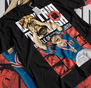 Captain Tsubasa Soccer Japanese Anime Black T-Shirt All Size, Clean Look, Goes with Anything, Gift For Him, Gift For Her