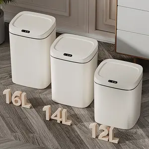 Hands Free Smart Trash Can Motion Sensor Auto Sealing Lid Odor Blocking Touchless Operation Easy Clean Durable for Bathroom Office Home