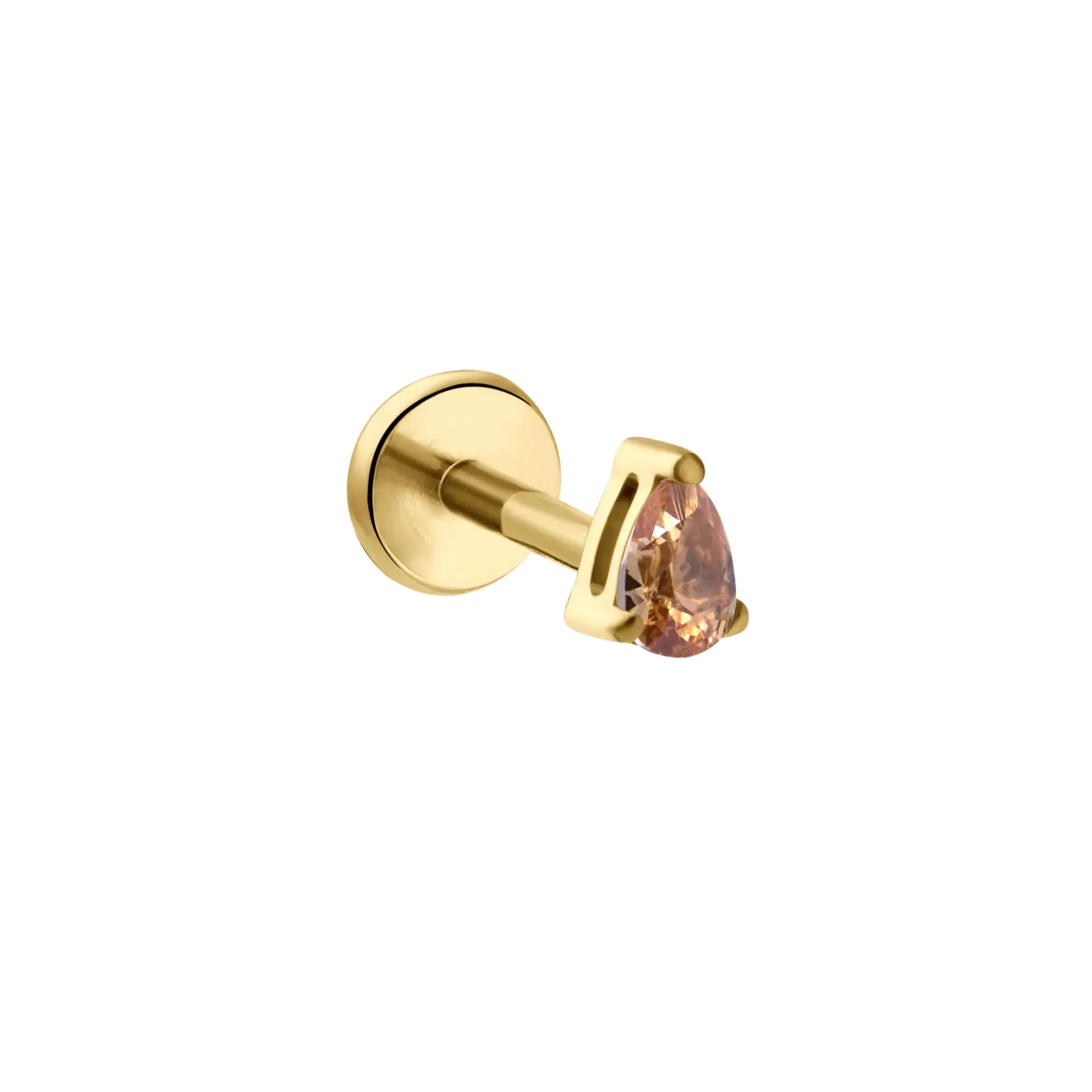 Honey Drop Flat Back Stud Honey Drop Flat Back Stud