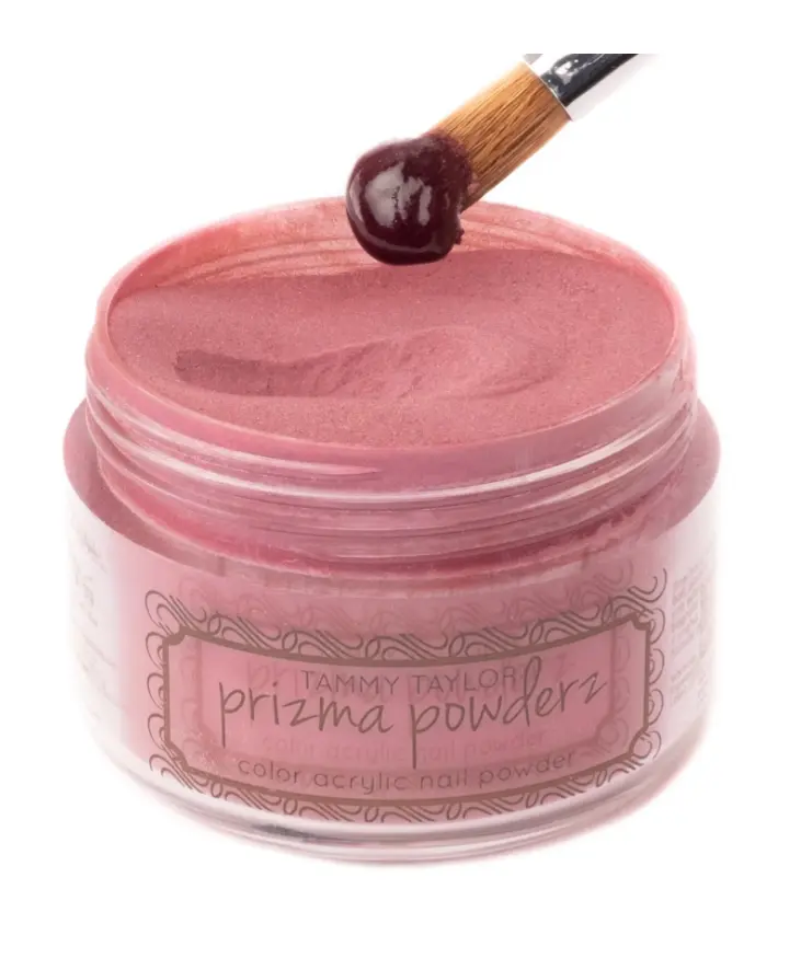Tammy Taylor Nails Prizma Acrylic Powder, Professional Grade Colored Polymer for Creative Nail Designs, Berry Wine #114, 1.5 oz Easy-Pour Jar