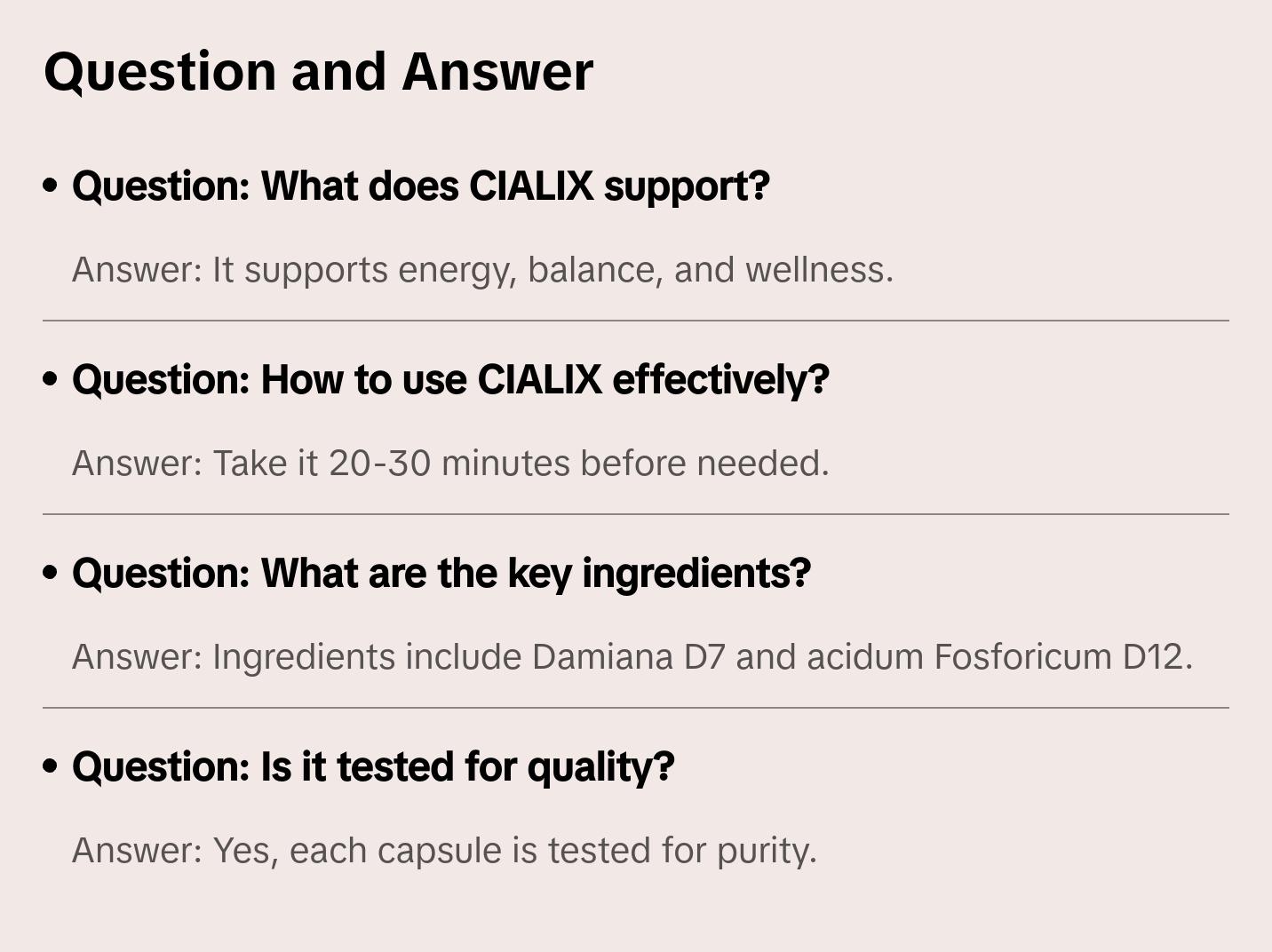 CIALIX – Advanced Vitality & Wellness Formula CIALIX – Advanced Vitality & Wellness Formula