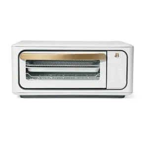 Drew Barrymore Beautiful Infrared Air Fryer Toaster Oven 9-Slice 1800W White Icing New Versatile Cooking Compact Practical