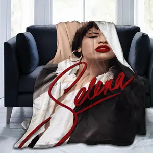 Selena Quintanilla Flannel Throw Blanket 50x40 Inches Soft Lightweight Warm for Sofa Bed Office All Seasons Home Decorative Gift for Fans