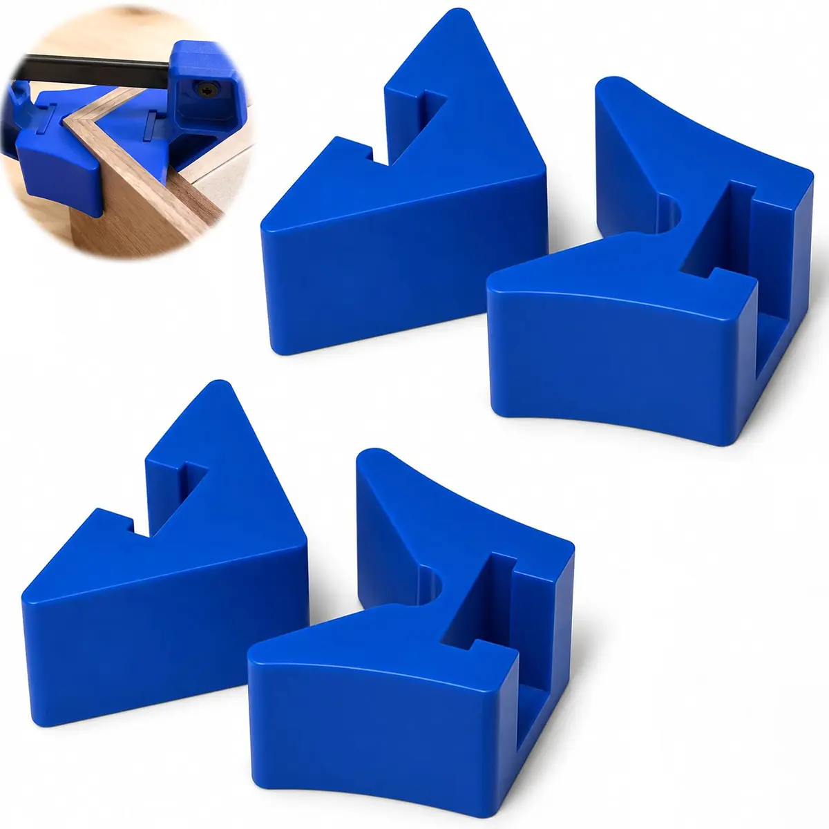2 or 4 Pack 90 Degree Corner Clamp Adapter Compatible with Irwin Quick Grip Right Angle Woodworking Tools for Wood Gluing and Cabinet Assembly Projects