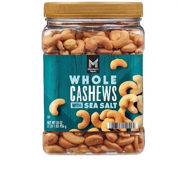 Roasted Whole Cashews with Sea Salt, 33 oz.