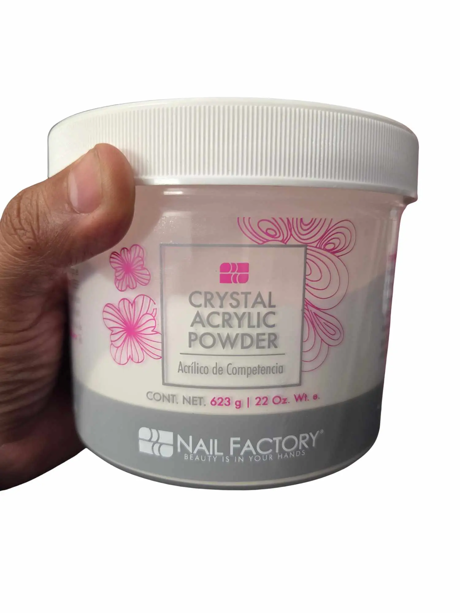 Nail Factory Competence Clear Acrylic Polymer Powder 22oz Professional Grade for Nail Technicians 623g Clear Acrylic Powder for Durable Natural Finish