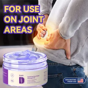 Kresin joint pain relief purple gel–Soothes Knees, Joints,Lumbar,Neck,Feet; Massage Gel Contains turmeric extract Emu oil and other natural materials Healthcare