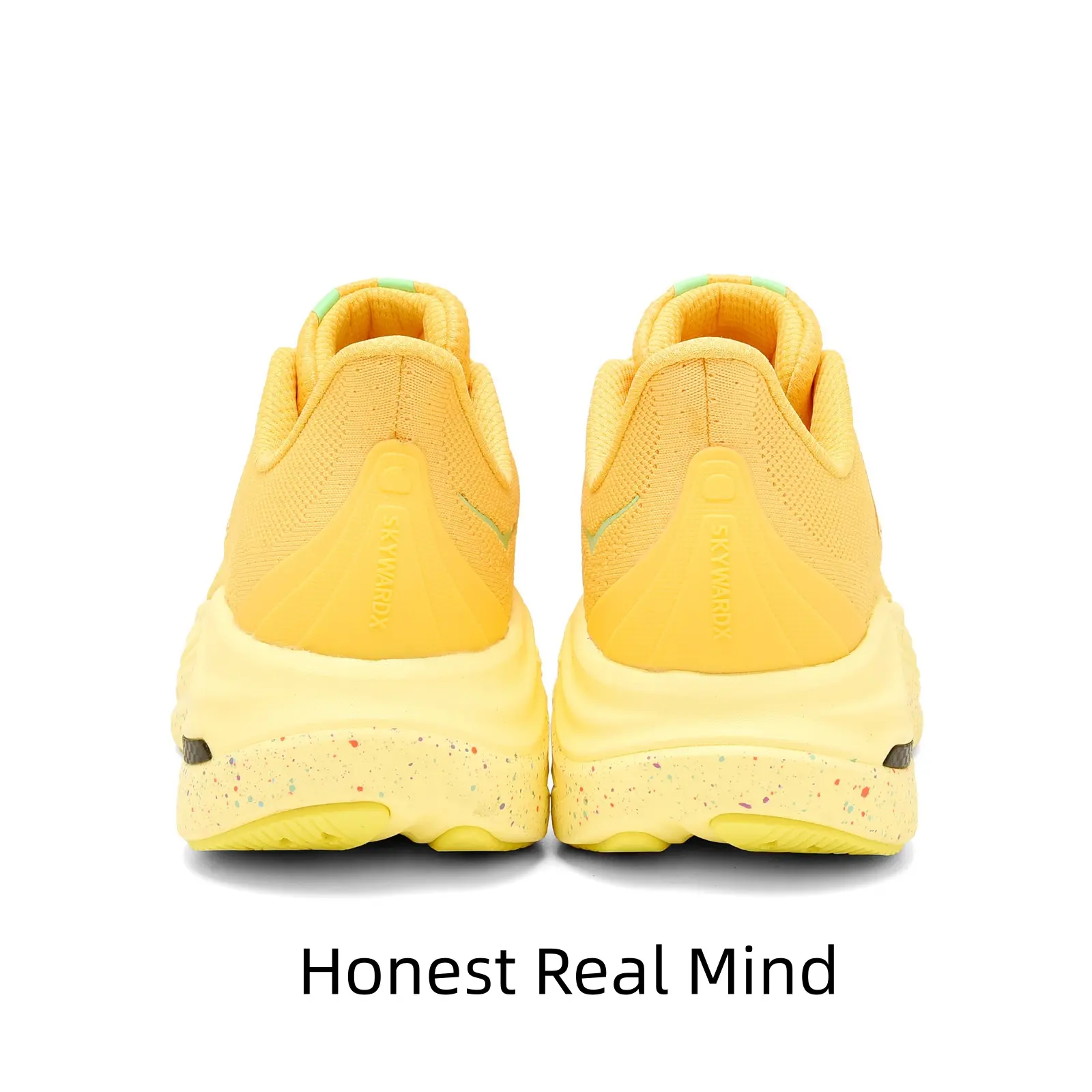 Light Yellow Gradient Racing Running Shoes, Ultra Breathable Perforated Mesh, Thick Shock-absorbing Midsole for Long-distance Sports Training, Complete Original Brand Shoe Box