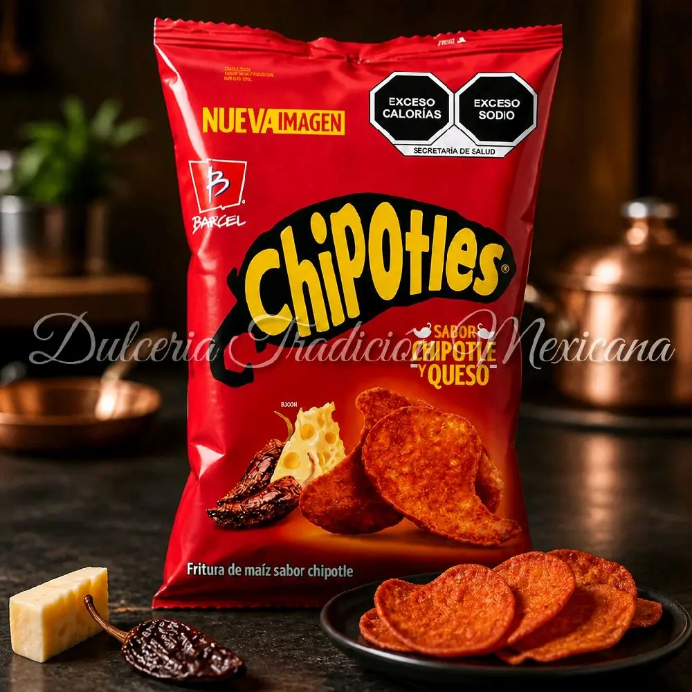 Chipotle chips Chipotle and cheese flavor Corn snack 55g