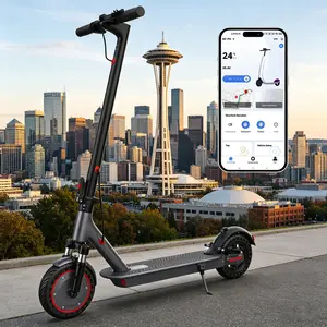CSmart App Controlled Folding Electric Scooter for Adults & Kids | 8.5"/10"/14" Tires | 16-22 Mph Adjustable Speed | 12-50 Miles Long Range | Dual Braking | Dual Suspension | With Comfort Seat & Storage Bag
