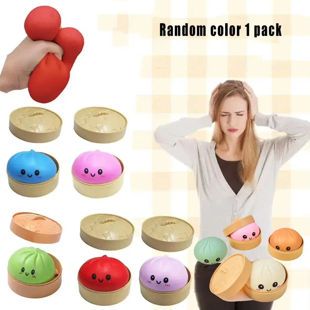 Expressive Dumpling Toy, Soft Tpr Material, Stress Relief, Fun, Random Style, Perfect Gift for Valentine's Day and Easter, Suitable for Adults, Stress Relief Fidgeting, Stress Relief Tools, Stress Relieving Item