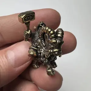 Vintage Brass Sheep Rider Figurine, Fantasy Theme Home Office Decor Art, Home Decor Accessory, Perfect for Bookshelf Living Room Creative Display Gift