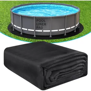 15' Round Thicker Heavy Duty Pool Liner Pad for Above Ground Pool, Pool Padding Underlayment for Pool Bottom, Protects Pool Prevents Punctures Weed Barrier Comfortable underfoot