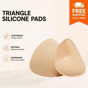 Push Up Sticky Inserts Double-Sided Adhesive Ultra Boost Padding Inserts for Bikini Swimsuit Sports Strapless Bra Washable Lift Portable Waterproof Push-Up