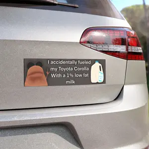 Marcus the Worm 1% Milk Toyota Corolla Car Bumper Magnet - Customizable