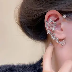 Fairy Butterfly Ear Cuffs Earrings Butterfly Ear Wrap No Piercing Ear Cuff Clip On Earrings for Women angel wings